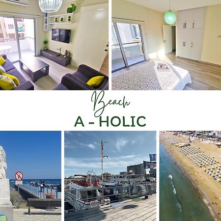 Beach-A-Holic Apartment, 2 Min Distance From Larnaca Marina Exteriör bild